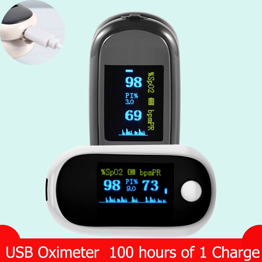 USB Пульсоксиметр на кончик пальца перезаряжаемый Оксиметр крови Saturimetro Oximetro De Dedo