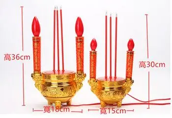 

LED electronic incense burner Candle lamp for Buddha insertion TV Guanyin Goddess of Wealth Changming lamp incense burner