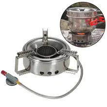 Открытый Альпинизм Кемпинг приготовления пищи большой мощности ветрозащитная газовая плита головка инфракрасного отопления плита сплит-типа 3500 Вт