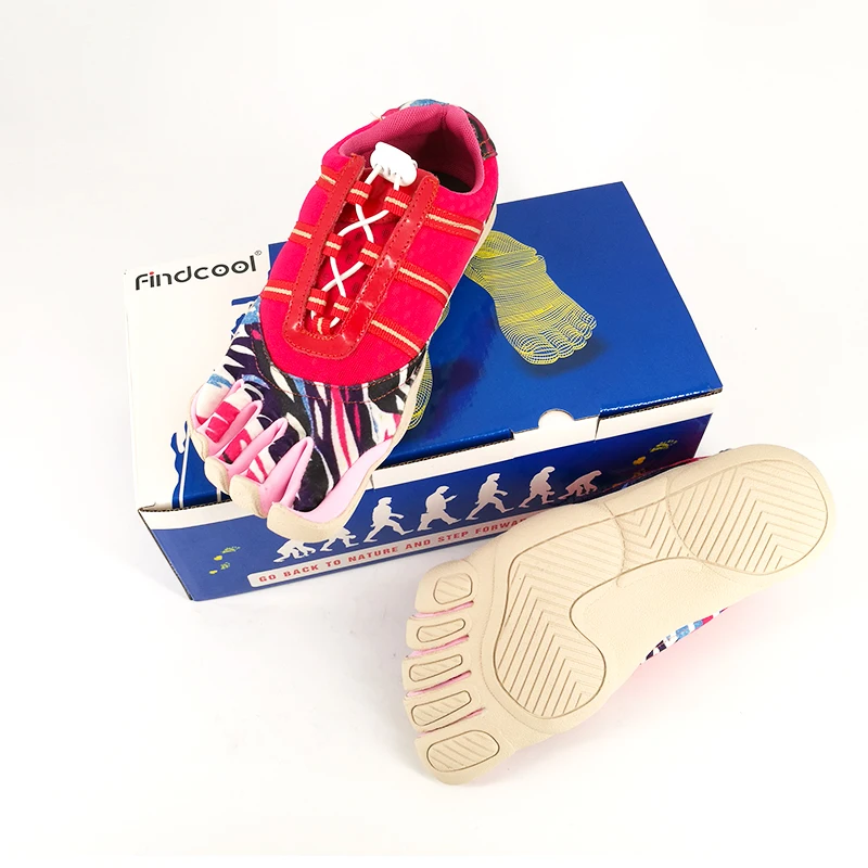 Pink Findcool/обувь с пятью пальцами; женская модная обувь в стиле рок; прогулочная обувь с 5 пальцами - Цвет: Pink