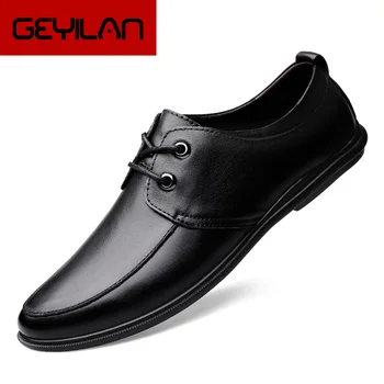 

37-45 Leather Shoes for Mens Formal Shoes Business Comfortable Gentle Man's Formal Shoes Male Flats Business Sneakers %S1901