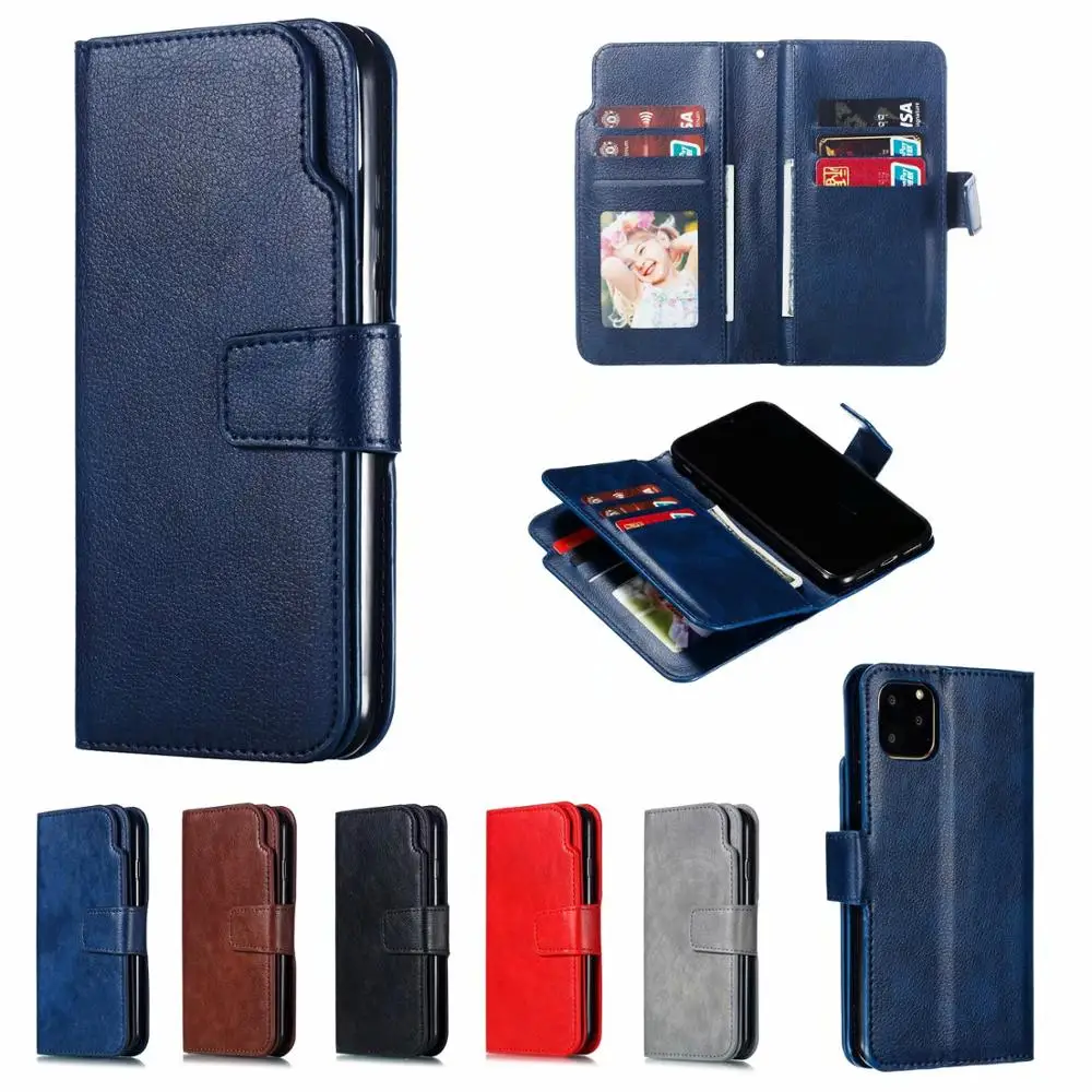 

Retro Wallet Flip Card Stand Cover Luxury Leather Case For iPhone 11 Pro X XR XS MAX 5 6 6s 7 8 Plus SE2 8Plus Phone Coque Bag