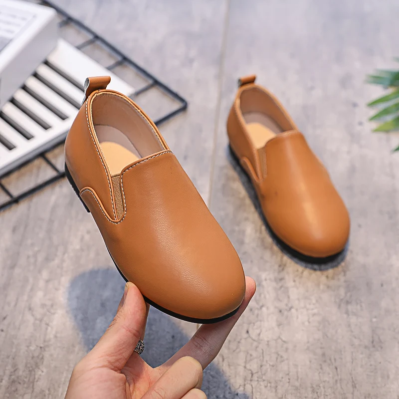 best leather shoes Kids Casual Shoes Leather For Boys Girls Brown Blue Comfortable Beautiful Leisure Footwear Size 21-35 Child New Arrival Spring girl princess shoes