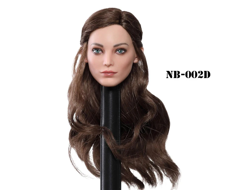 В наличии 1/6 женская голова Sculpt NB-002 X-men Emma Watson голова резная с зелеными/черными/коричневыми волосами модель для 12 ''тела