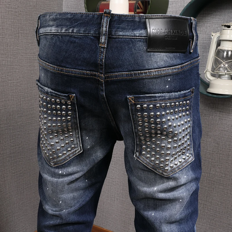 American Streetwear Fashion Men Jeans 