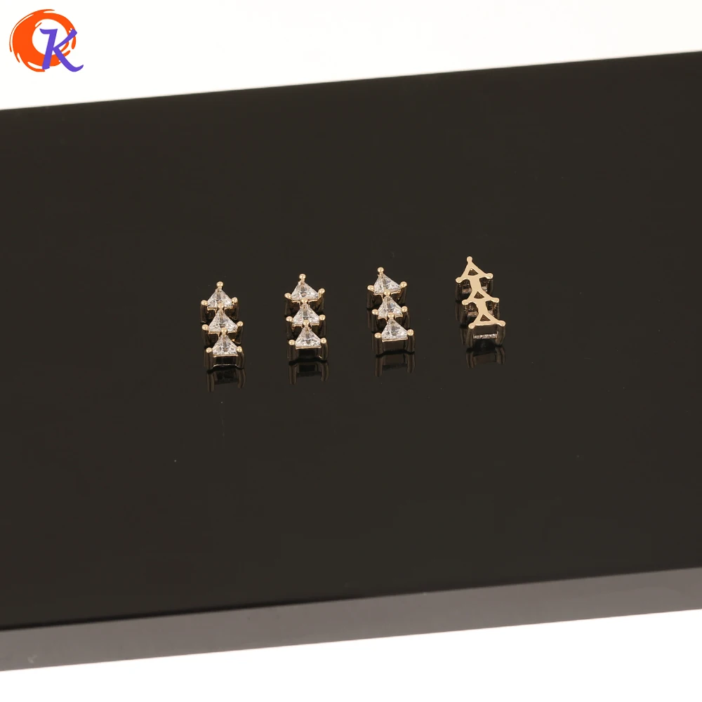 Cordial Design 50Pcs Jewelry Accessories/DIY Making/Cubic Zirconia Charms/Genuine Gold Plating/Hand Made/Fingernail Findings - cordial