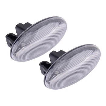 

1Pair ABS Clear Dynamic LED Side Indicator Marker Light Fit For Peugeot 1007 107 206 207 Citroen C1 C2 C3 C5