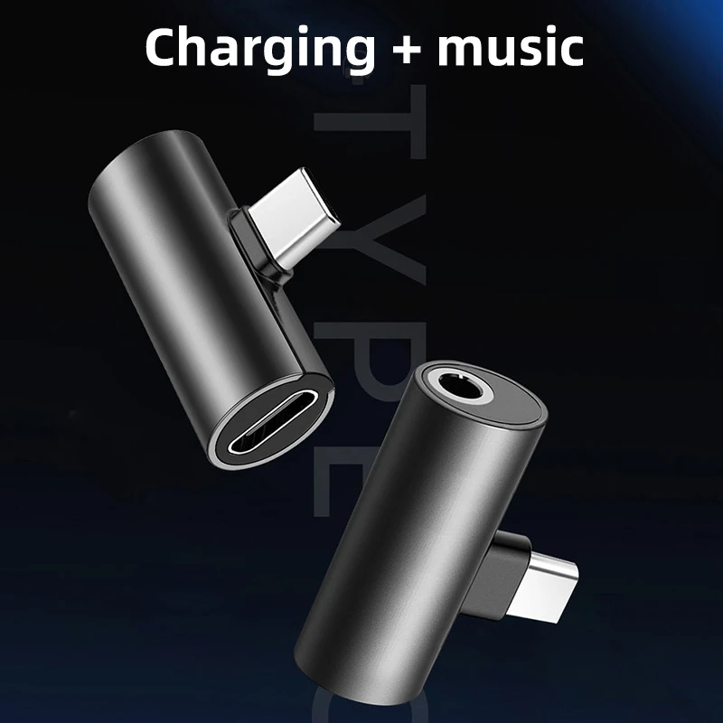 phone adapters & converters TYPE-C 2 In 1 Headset Charging + Music Adapter Suitable for Xiaomi Huawei Headset  Adapter usb to iphone converter