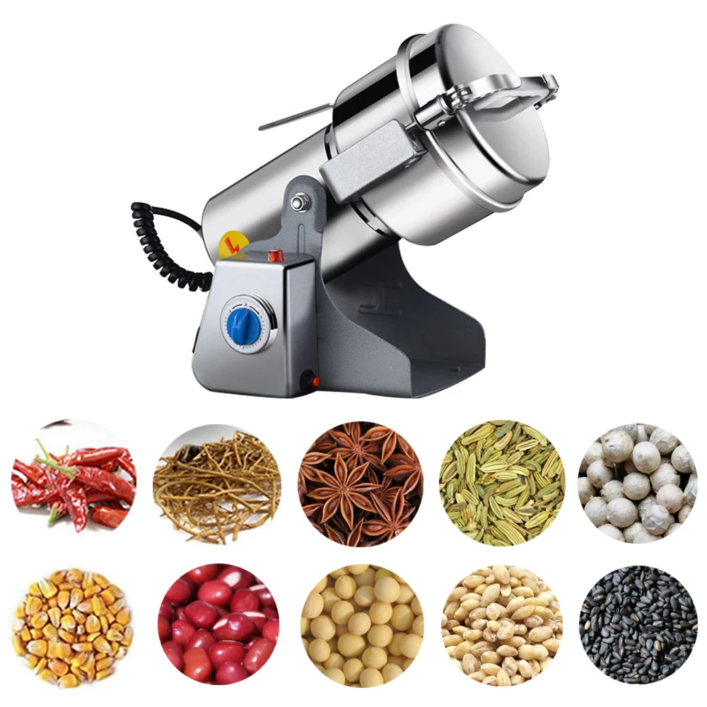 Spice Coffee Grinder Food Herbal Crusher 800g Swing Type Grains High Speed Intelligent Spices