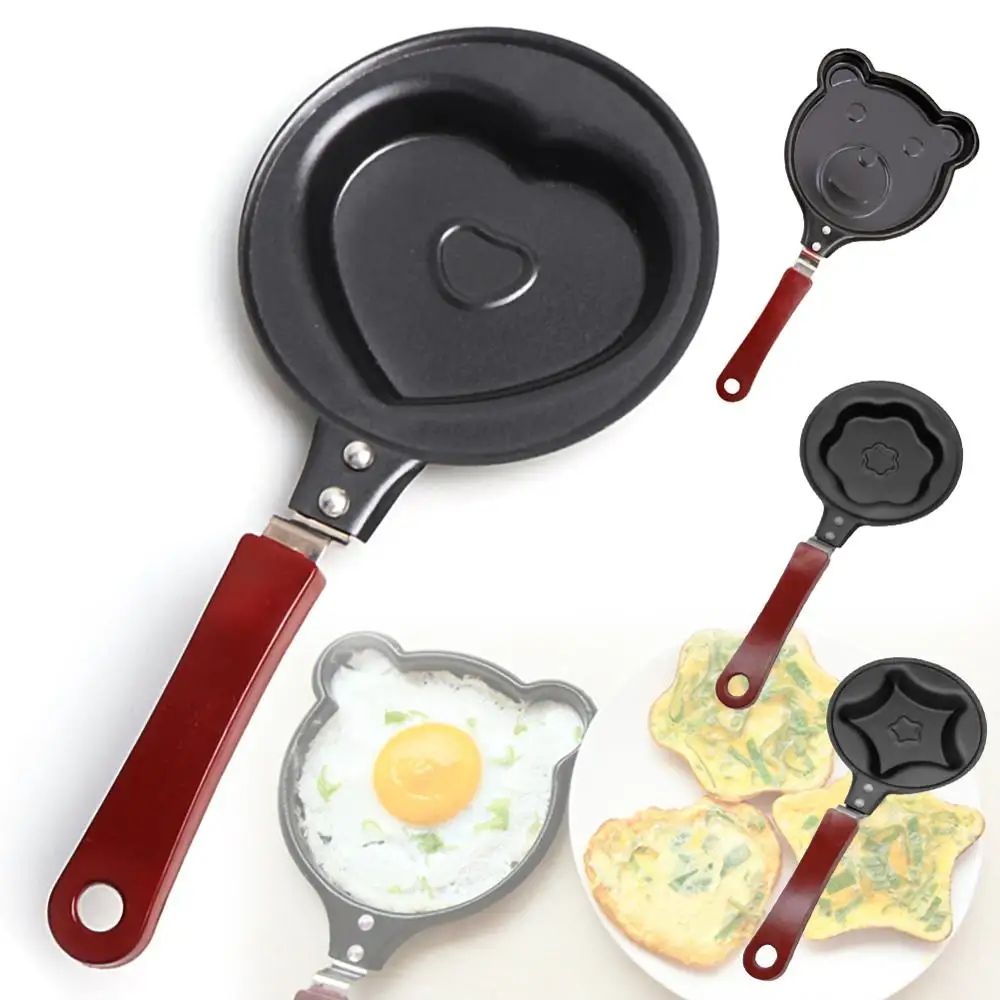 

12cm Cute Shaped Egg Mould Pans Nonstick Stainless Mini Breakfast Egg Frying Pans Cooking Tools Steel Kitchen Accessoories