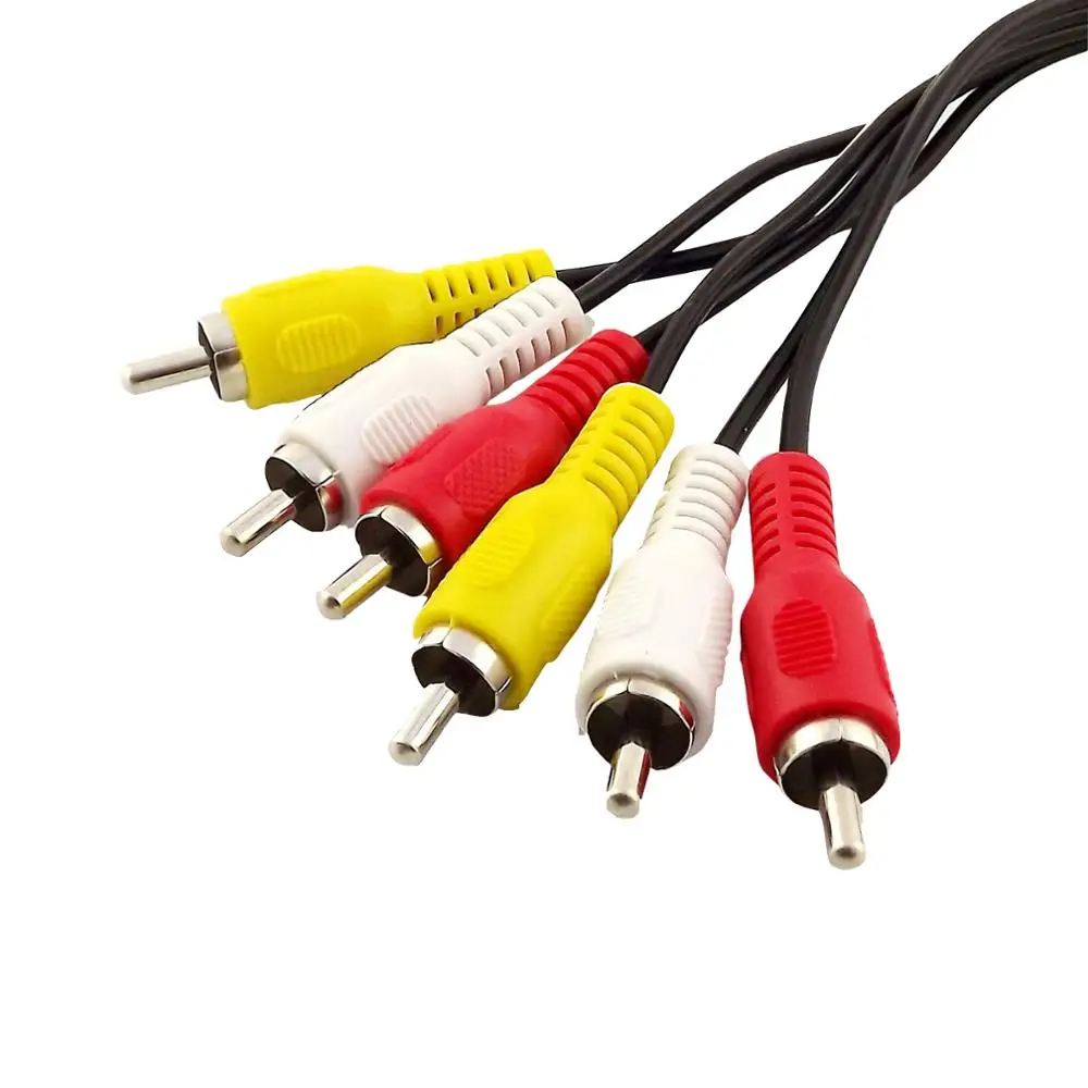 1 шт. 3RCA гнездовой разъем на 6RCA штекер Мама папа y разветвитель аудио видео av