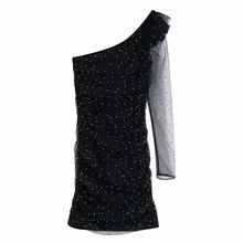 Woah BB50 асимметричное платье-9840 Европейская и американская мода ювелирные изделия