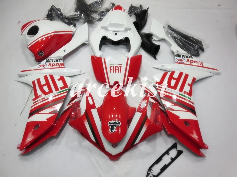 Литьевая Форма ABS полный бак крышка обтекатели комплект подходит для Yamaha YZF1000 R1 2007 2008 07 08 YZF R1 комплект кузова красный fiat