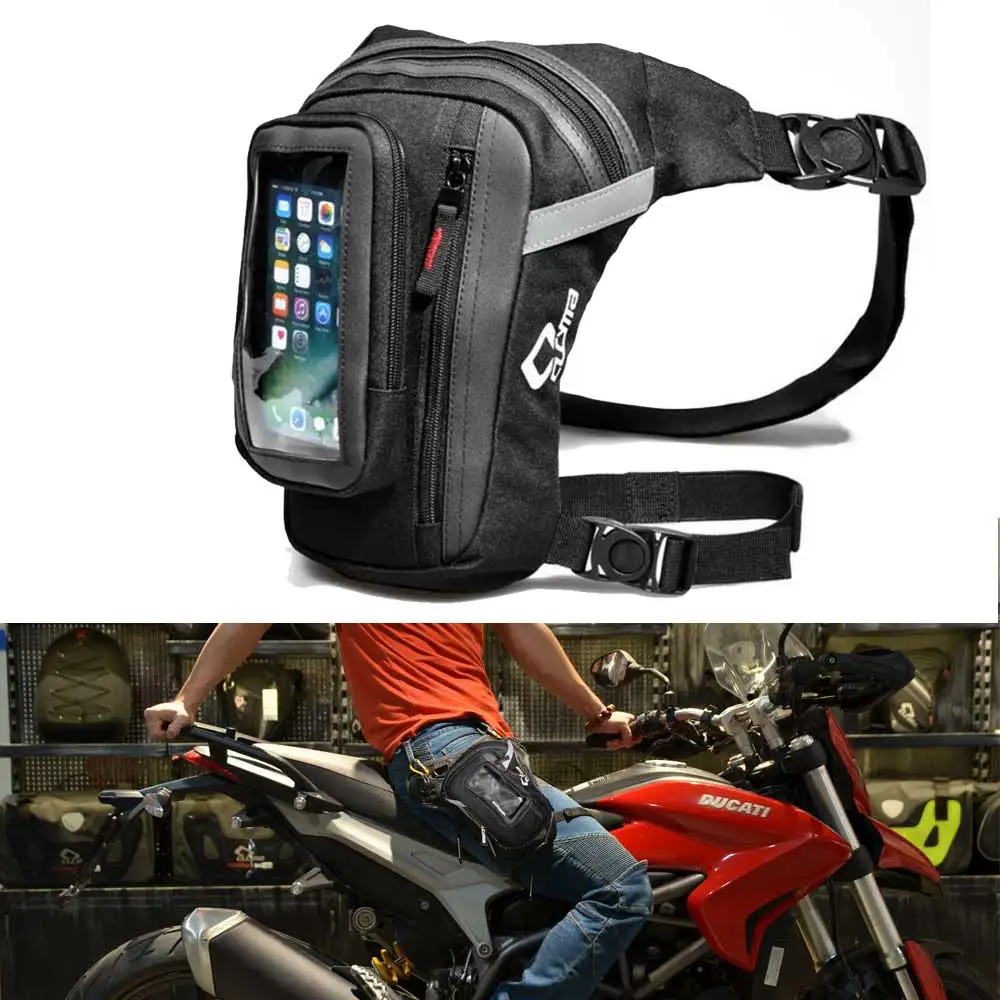 

1 Pcs Drop Leg Bag Cross Over Leg Rig Thigh Pack & Touch Screen Cell Phone Pouch For Motorcycle Cycling Riding Outdoors Camping