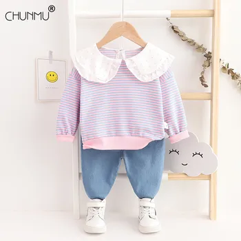 

Girls Clothing Sets 2020 Spring Autumn Toddler Girls Clothes Long Sleeve Sweater + Jeans Outfit Kids Tracksuit For Girl Suit