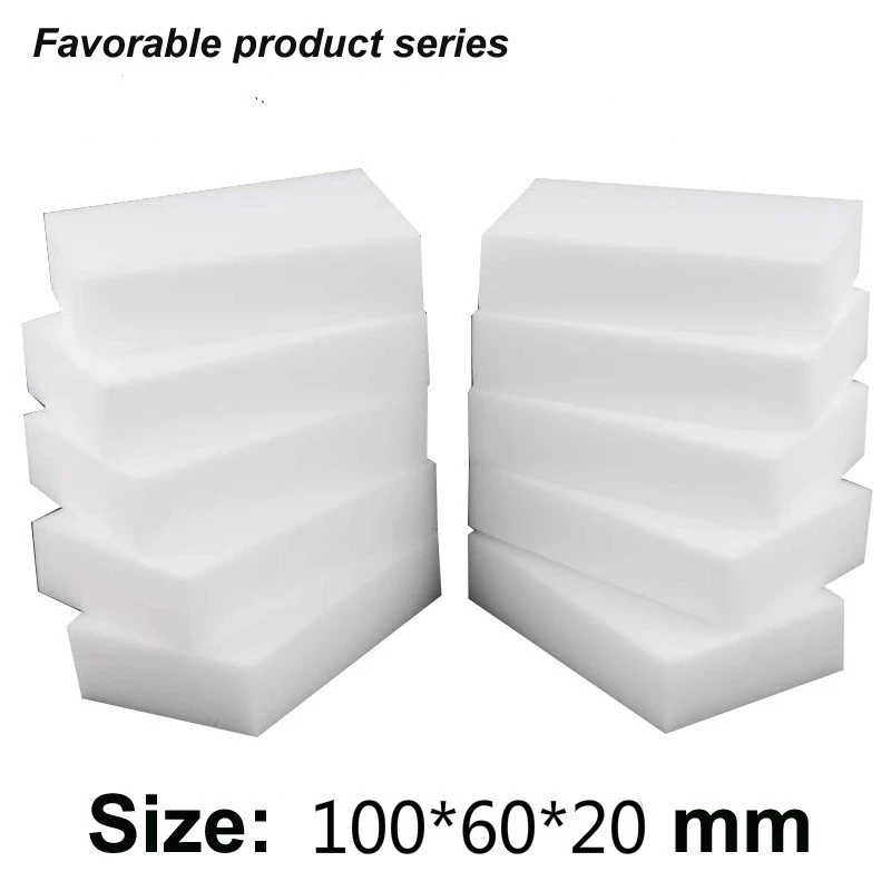 고밀도 멜라민 세척 화이트 주방 스폰지, 10x6x2CM, 깨끗한 멜라민 스폰지 지우개 패드, 50 개
