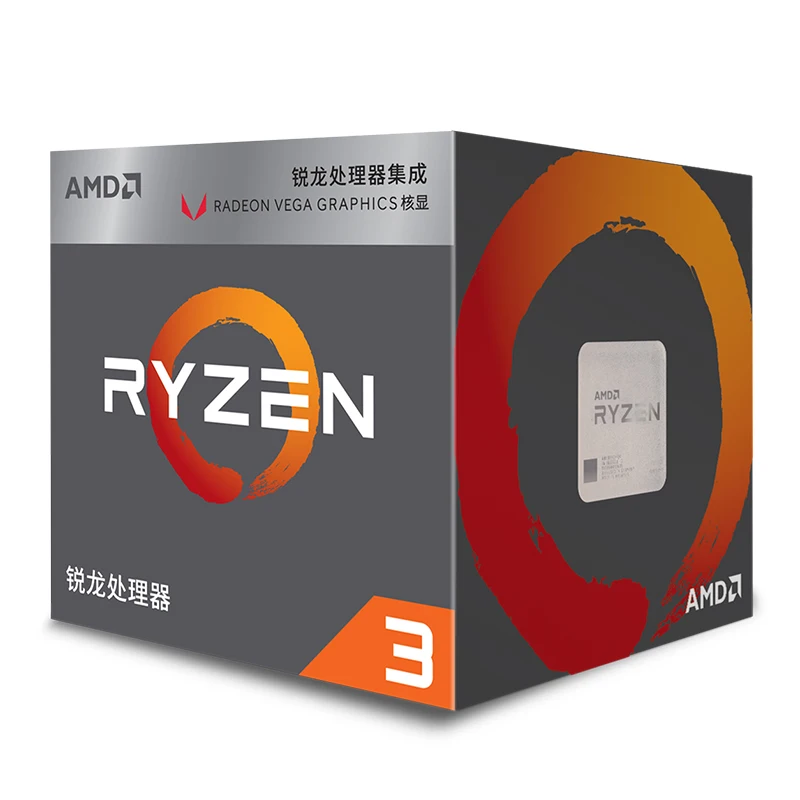 Четырехъядерный процессор AMD Ryzen 3 2200G R3 2200G 3,5 GHz с четырехъядерным процессором L2 = 2M L3 = 4M 65W APU Socket AM4 и с вентилятором