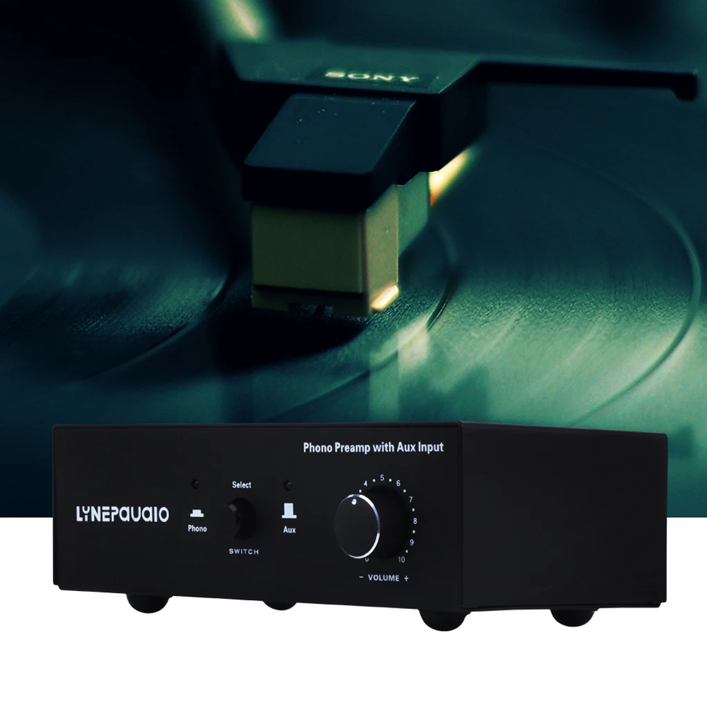 Phono Turntable Pre Amps Signal Amplifier with Auxiliary In & Volume Control