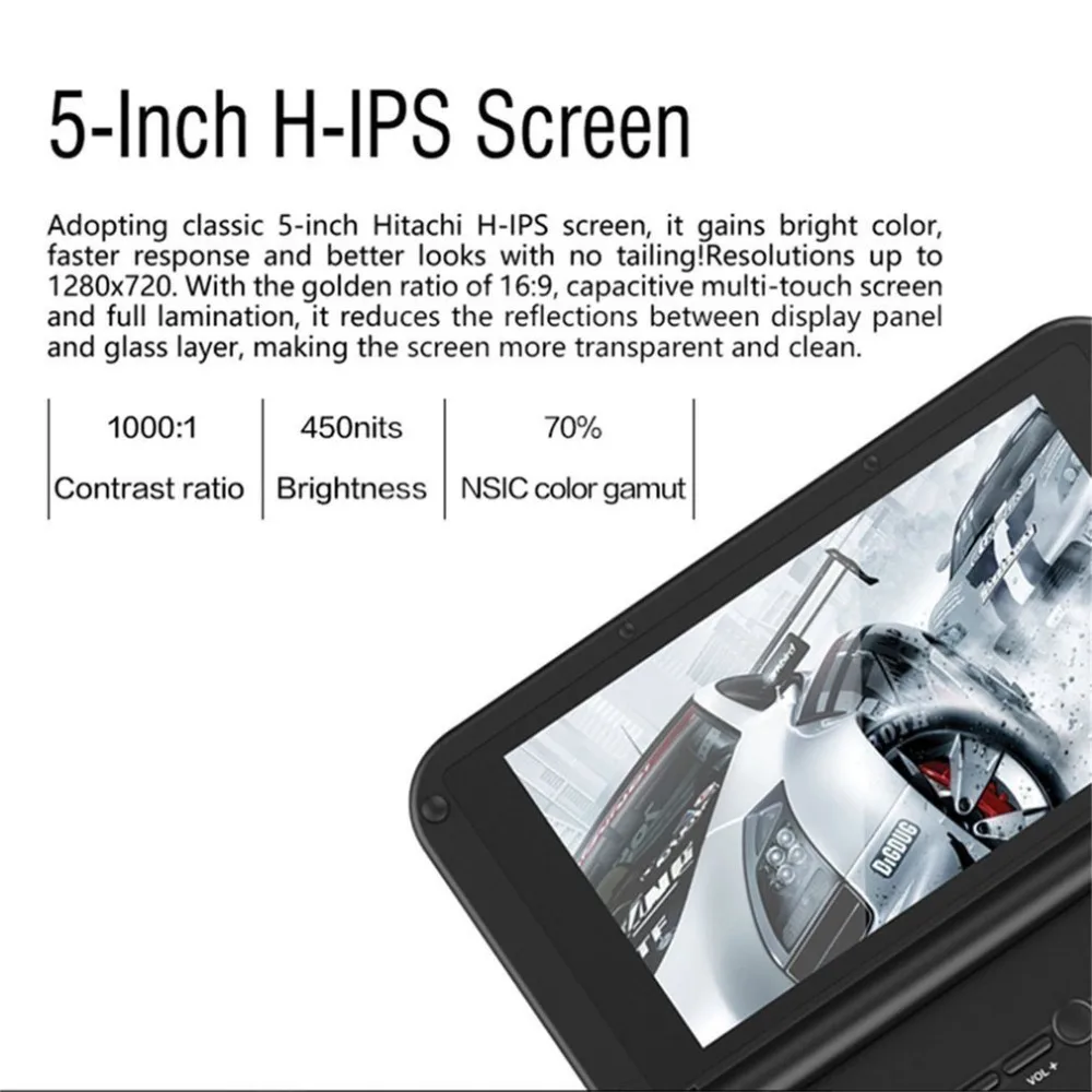 GPD XD Plus Беспроводная Bluetooth портативная игровая консоль 5 дюймов Android 7,0 система 4 ГБ/32 ГБ 4K для Android tv BOX PC видеоигра