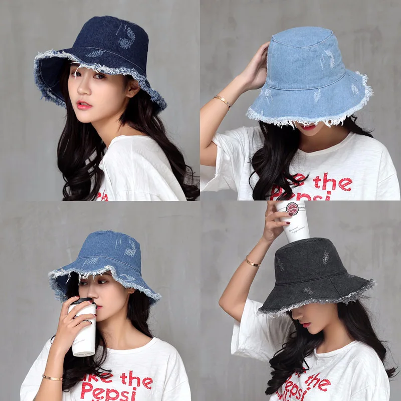 

2020 New Bucket hat womens cotton women hats wide brim hat berets Sun protection caps for women bucket hat fedora hat cowboy hat