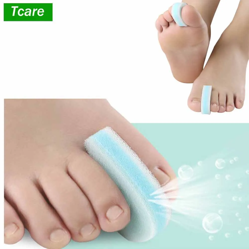2 пары пенных разделителей для выравнивания пальцев ног и предотвращения натоптышей и боли в пальцах ног, распорки для педикюра, для ежедневного использования, носовые растяжки