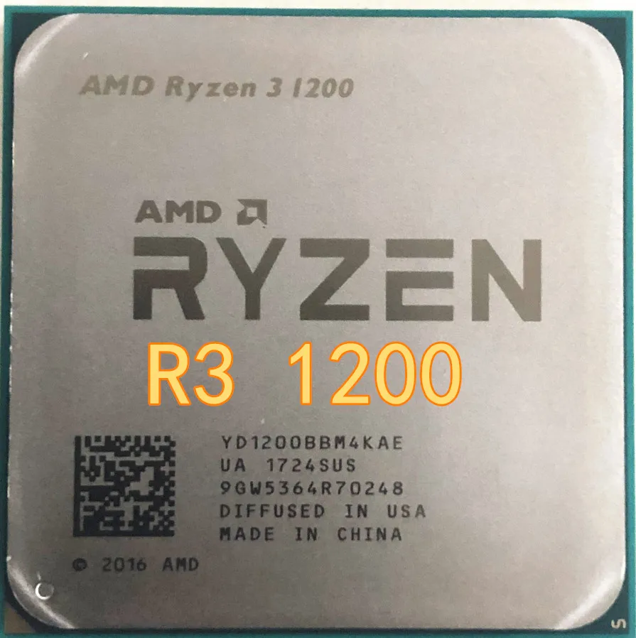 Процессор AMD Ryzen 3 1200 R3 1200 3,1 ГГц четырехъядерный процессор YD1200BBM4KAE Socket AM4 1200