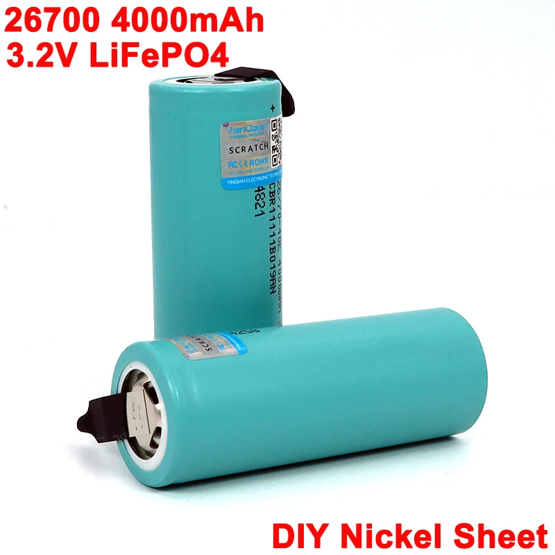 US $3.68 32V 26700 4000mAh LiFePO4 Battery 3C Continuous Discharge High power battery DIY Nickel For Electric car scooter Energy storage