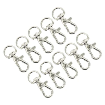 

10x Swivel Trigger Clips Snap Hooks Lobster Clasps Keychains Bags Craft 10mm