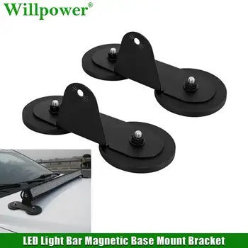 

SUV Car Roof LED Work Light Bar Strong Magnetic Base Side Mount Bracket Offroad 4WD 4x4 Truck Hood Lightbar Magnet Holder Stand