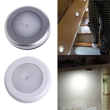 

6 LED Wireless PIR Motion Sensor Light Wall Cabinet Wardrobe Lamp Battery 4.5V
