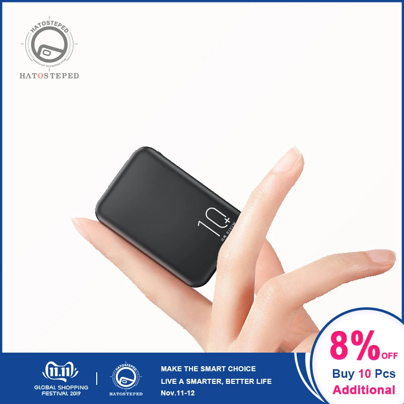 Preise 20000mAh Mini Power Bank Tpye C Mirco USB Intput Quick Charge Seite Display Tragbare Ladegerät Dual USB Schnelle ausgang Power