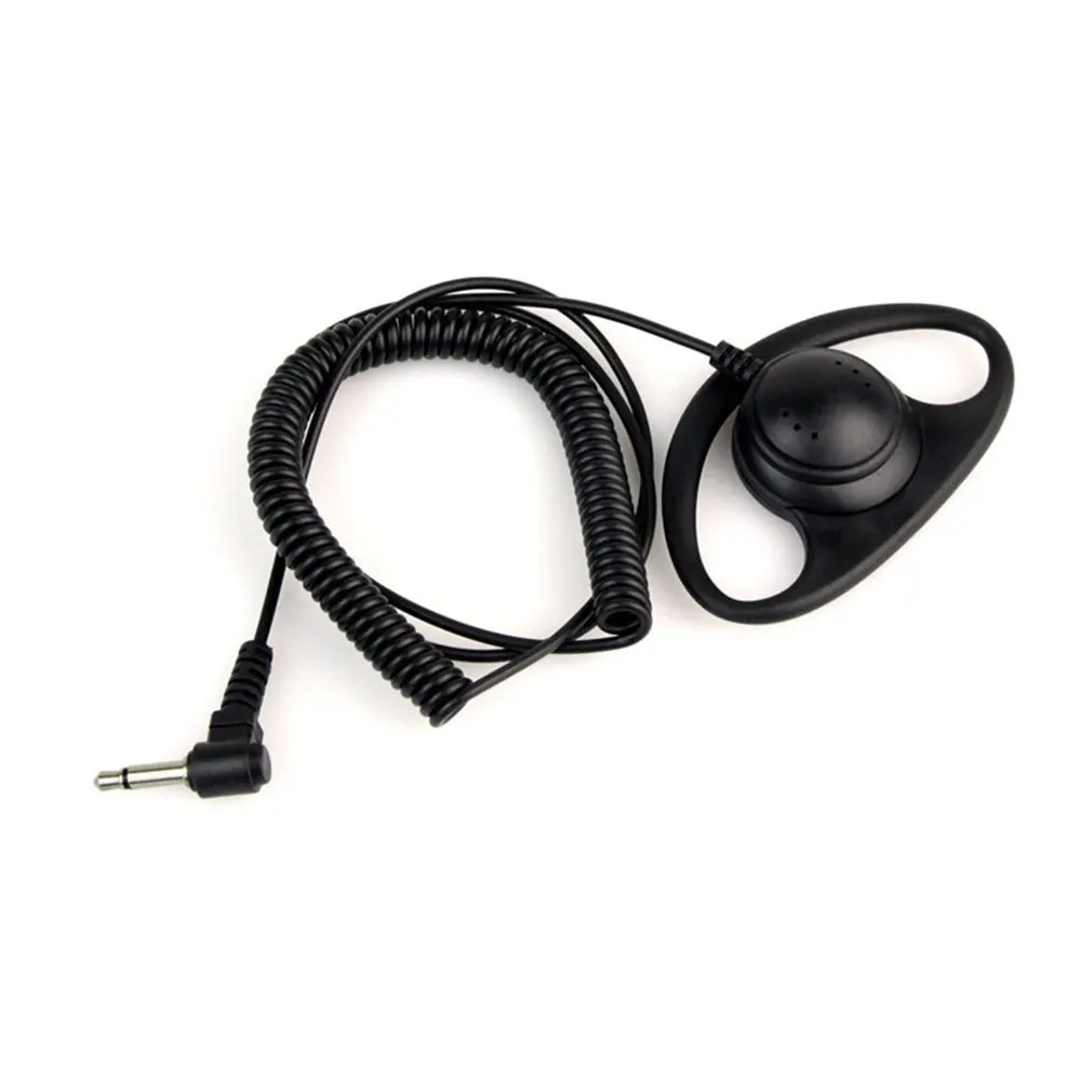Portable One PCS 3.5mm Curved Jack D-Shape Listening Only Headset Earphone For Two Radio Transceivers Walkie | Электроника