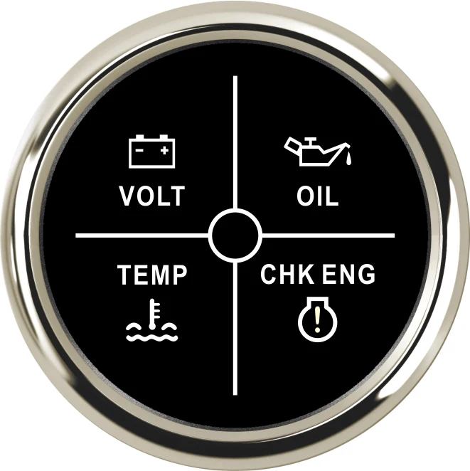 52 мм Цифровой 4LED сигнал тревоги метр вольт давление масла Температура воды сигнализация двигателя 9-32 В красная подсветка для автомобиля авто лодка яхта