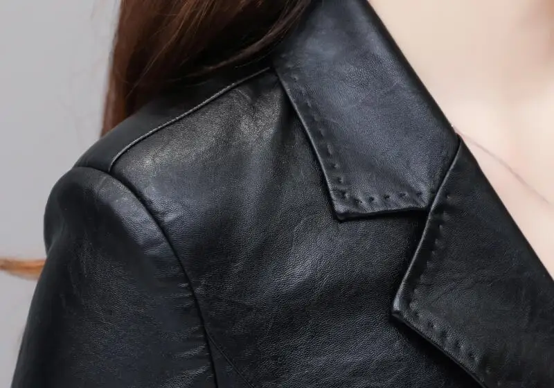Большой Размер 3XL 4XL мотоциклетная кожаная куртка женская кожаная куртка новые женские кожаные куртки Женский кожаный блейзер верхняя одежда