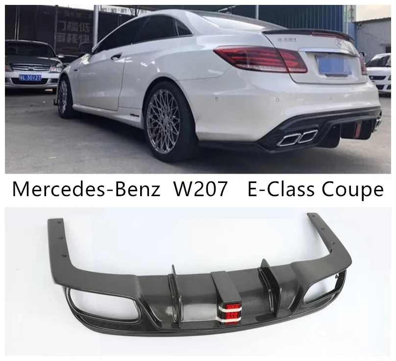 Carbon Fiber Rear Lip Spoiler For Mercedes Benz W207 E Class Coupe E260 E300 E320 E63 2014 2015 2016 Bumper Diffuser Spoilers Bumpers Aliexpress