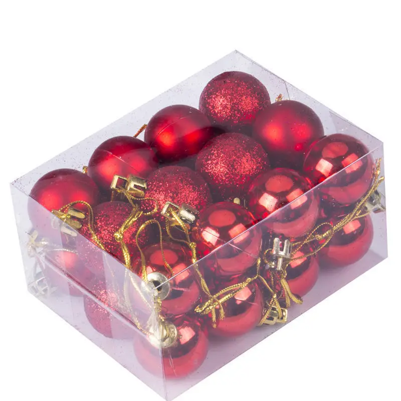 Вечерние поставки 34/24/12PCS Рождественская елка Шары Малый безделушка висит украшение для домашней вечеринки декор