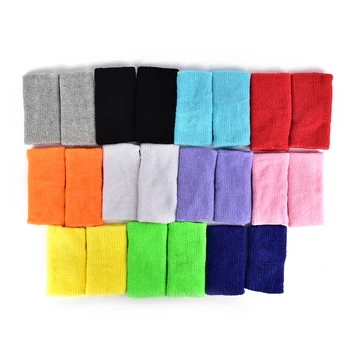 Sport Veiligheid 2 Stuks 11 Kleuren Polssteun Sport Polsband Zweet Running Fitness Bracer Tennis Badminton Basketbal Band