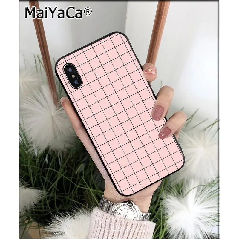 MaiYaCa Клетчатый плед на заказ фото телефон чехол для Apple iphone 11 pro 8 7 66S Plus X XS MAX 5s SE XR мобильные чехлы