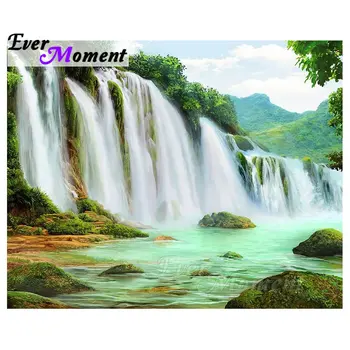 

Ever Moment Diamond Painting Set Mosaic Cross Stitch Waterfall Nature Scenery Craft DIY Full Square Drills Wall Decoration 4Y827