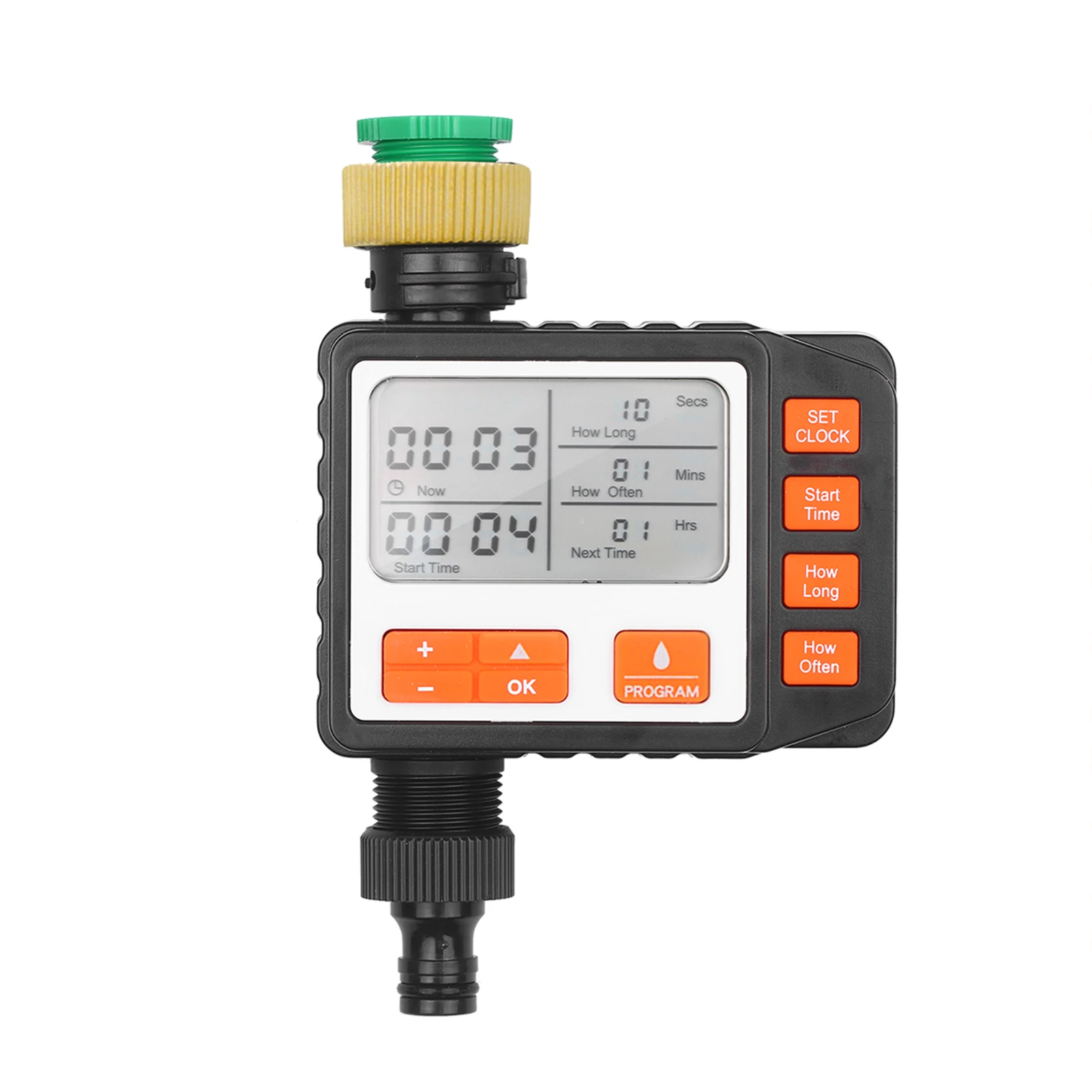 Automatic Water Timer Garden Irrigation Filter Connection Programmable Schedule Clock ON & Off Garden Watering Faucet Controller 