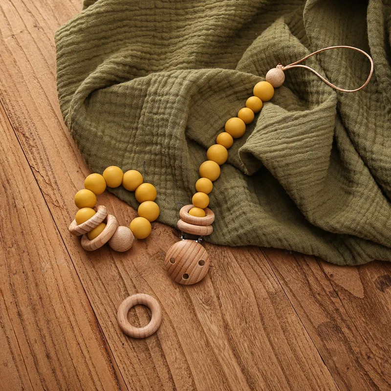 Natural de madeira Baby Teether Ring Círculo