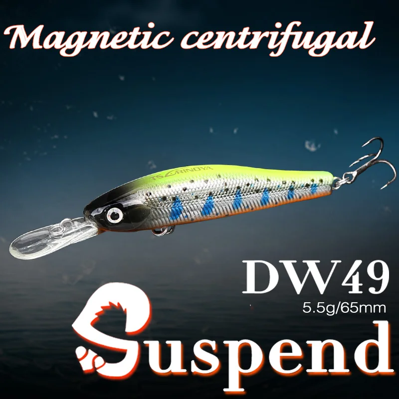 Бесплатная доставка! TSURINOYA Minnow DW49 приманка для рыбалки 65 мм 5 г шт/3 шт плавающая на