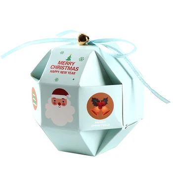 

10pcs Christmas Candy Packaging Box with Straps Gift Color Box for Party Xmas Gift Cookie Candy for Kids L9