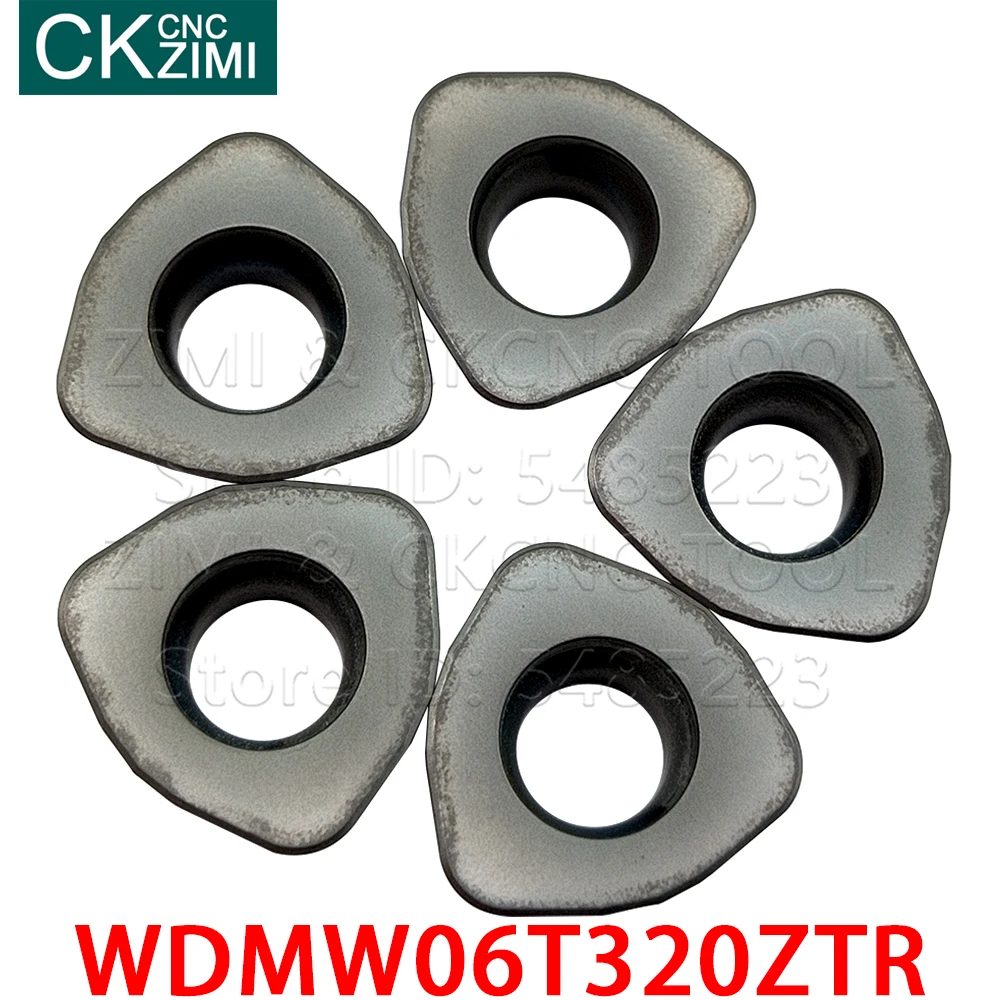 

10PCS WDMW06T320ZTR WDMW 06T320 ZTR CNC Lathe Cutter Cutting Milling Turning Tool Carbide Inserts Tool Parts For Stainless Steel