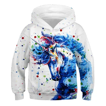 

Unicorn 3D Printed Hoodies for Teen Girls Boys Streetwear Children's Sweatshirts Oversized Hoodie Pullover Kids Hip Hop Clothes