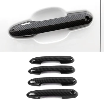 

Car Accessories ABS Carbon Gate Door Handle Trim Frame Sticker Cover Exterior Decoration Moulding for Toyota RAV4 XA50 2019 2020