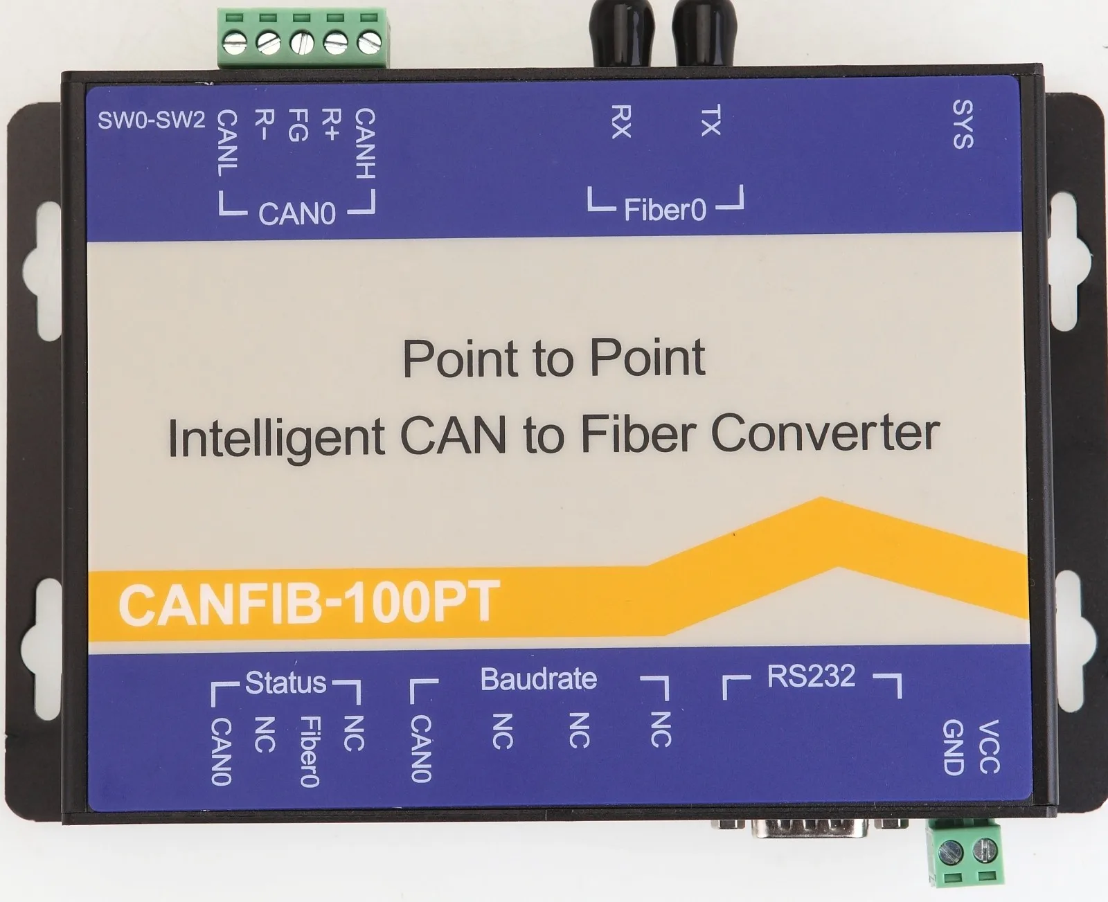 

CANFIB-100PT (CANFiber-9000A) Intelligent CAN Bus to Fiber (point to Point)