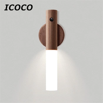 

ICOCO Motion Sensor Night Light, Motion Detector Wall Lamp,Wireless LED Lights Acrylic 1W Night Light / Home White 1