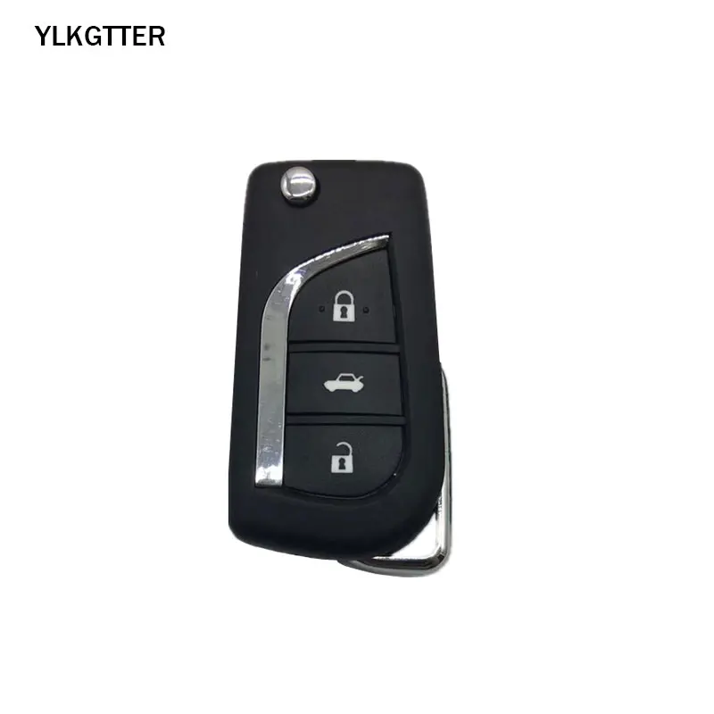 YLKGTTER 3 кнопки флип умный дистанционный ключ для Toyota Aygo Corolla Yaris Camry Verso с 315/433 МГц 4D67 ID67 транспондерный чип