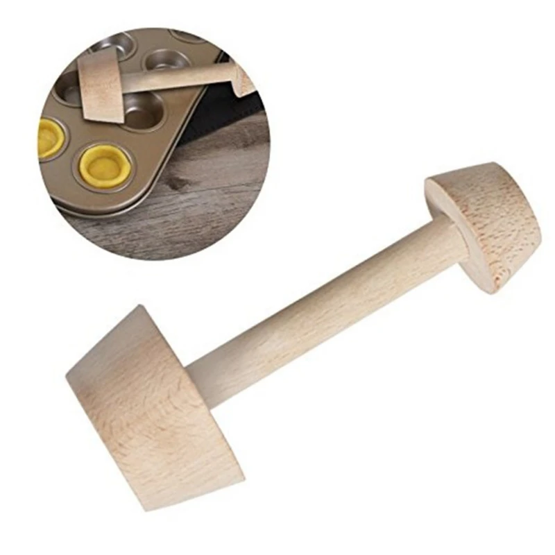

Cake Mold Baking Tool Egg Tart Tamper Double Side Wooden Mold For Kitchen